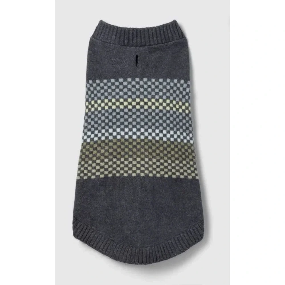 Fairisle Stripe Cool Colorway Dog Sweater, Boots & Barkley GRAY Size Medium New‎